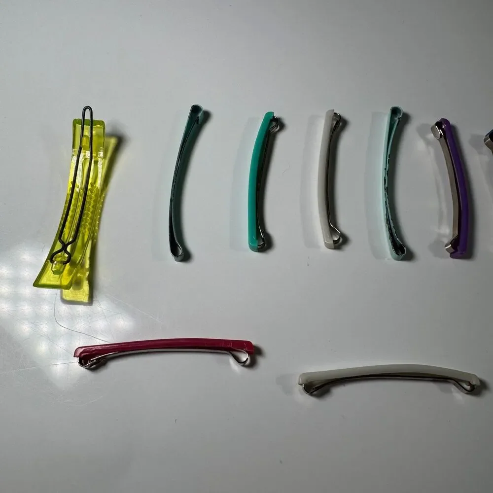 Vintage 80s 90s Hair Accessories LOT of 30 Flattron Barrettes Banana Clip Combs